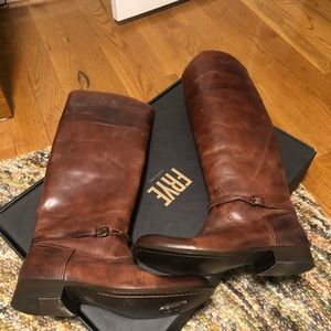 NEW Frye Melissa Sean tall brown boots